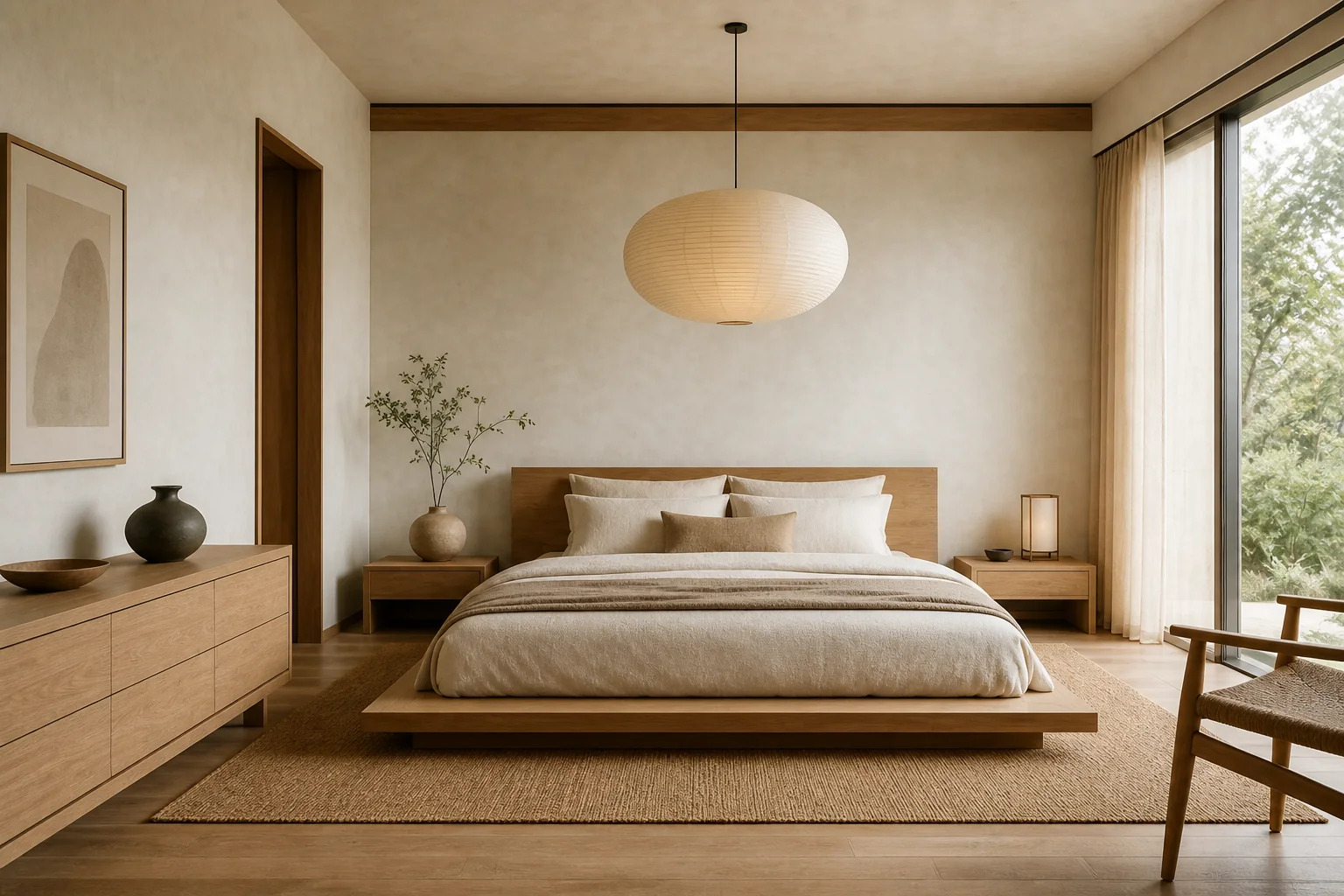 The calm bedroom concept from The Japandi Bedroom Kit.