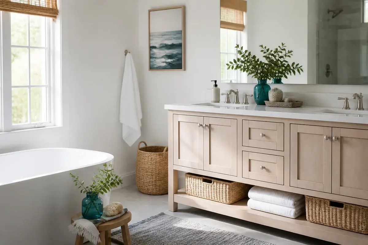 8 Serene Coastal Bathroom Decor Ideas for Small Spaces