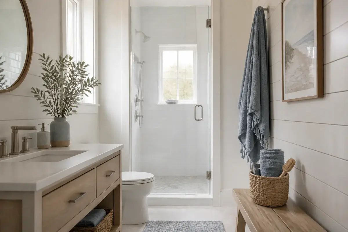 8 Bright Coastal Small Bathroom Ideas for Tight Spaces