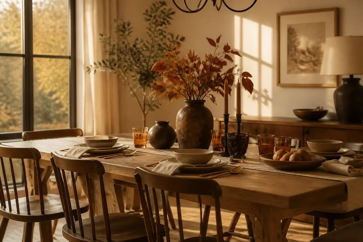 Make Your Fall Dining Room Feel Warm Without Overdoing the Orange