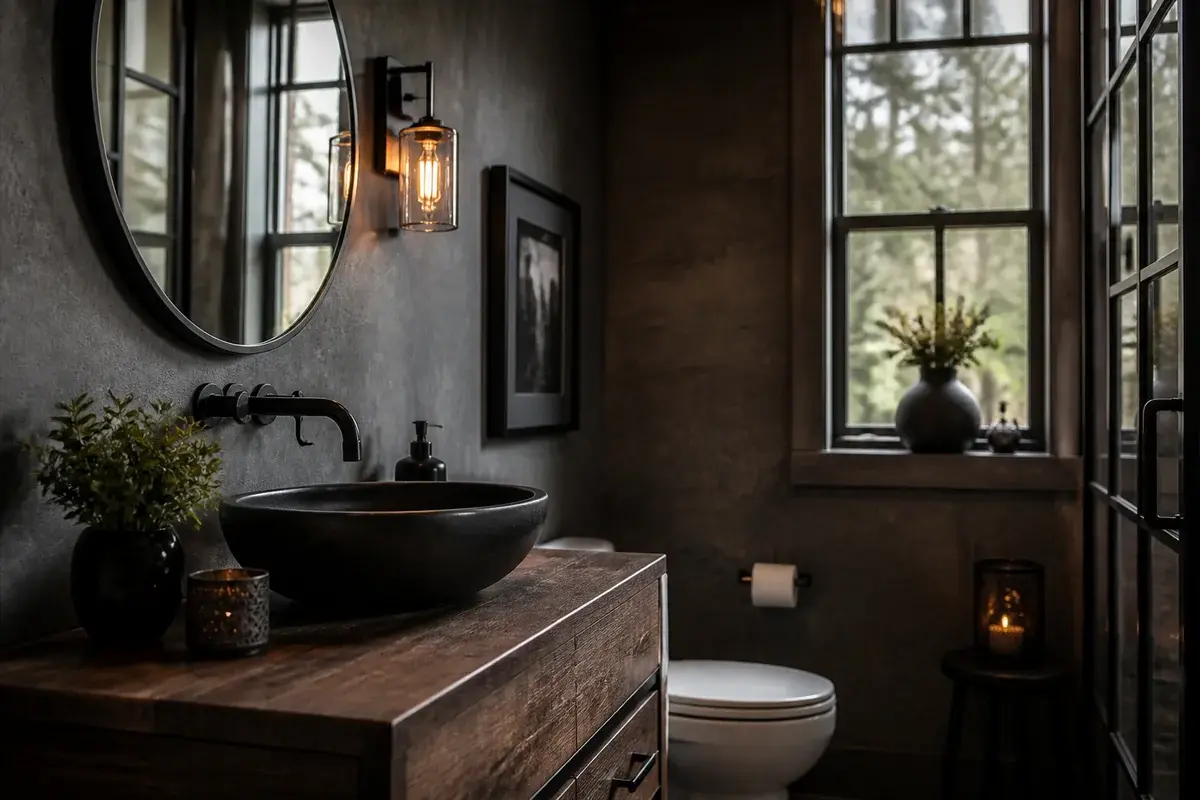 10 Chic Industrial Bathroom Design Ideas for Powder Rooms