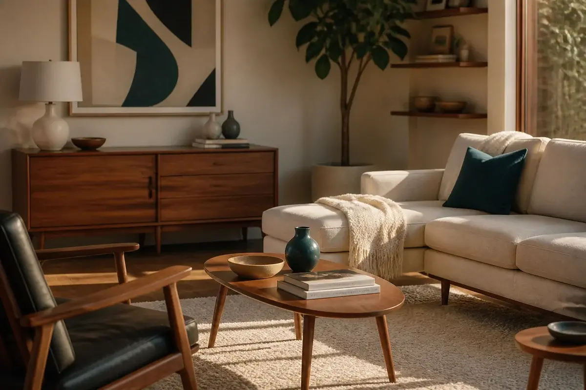 How to Get the Mid-Century Modern Living Room Look Step by Step