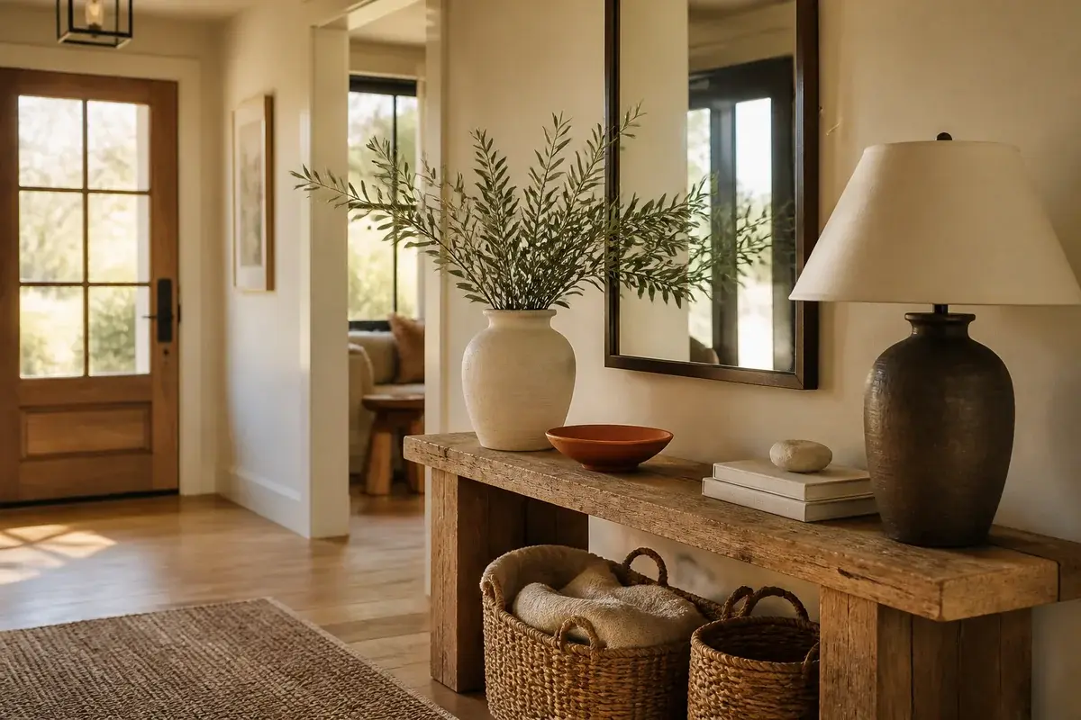 How to Style a Modern Farmhouse Entryway on Any Budget