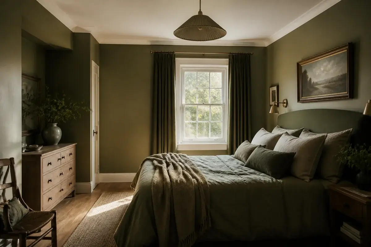 6 Stunning Olive Green Bedroom Schemes That Work in Small Rooms