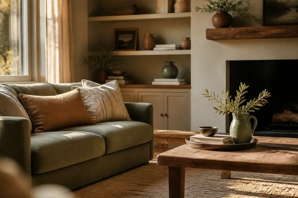 23 Warm Olive Green Living Room Ideas for Every Style