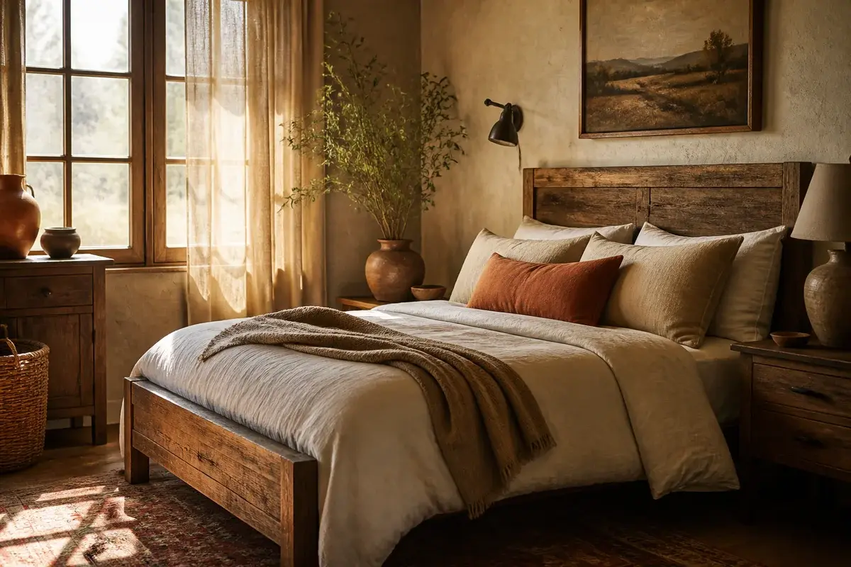 14 Inviting Rustic Bedroom Decor Ideas That Feel Warm, Not Themed