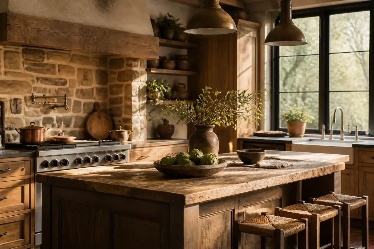 14 Timeless Rustic Kitchen Decor Ideas With Natural Wood and Stone